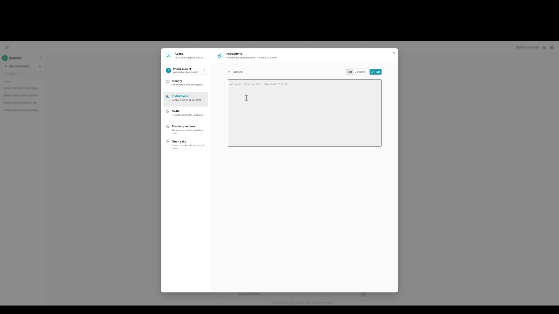 Configurer les instructions