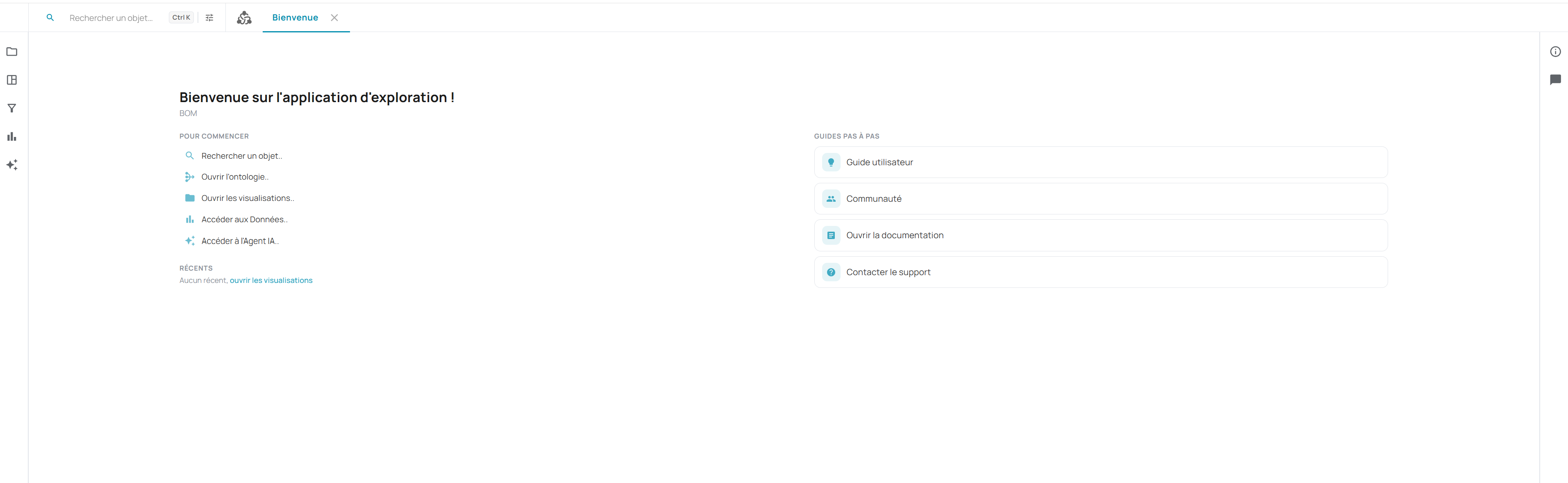 Explore sidebar
